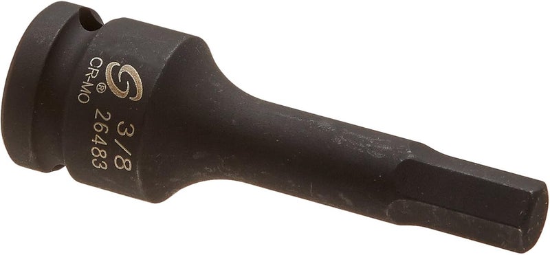 Sunex 26483 1/2-Inch Drive 3/8-Inch Hex Impact Socket - Durable CR-MO Alloy Steel - Image 1